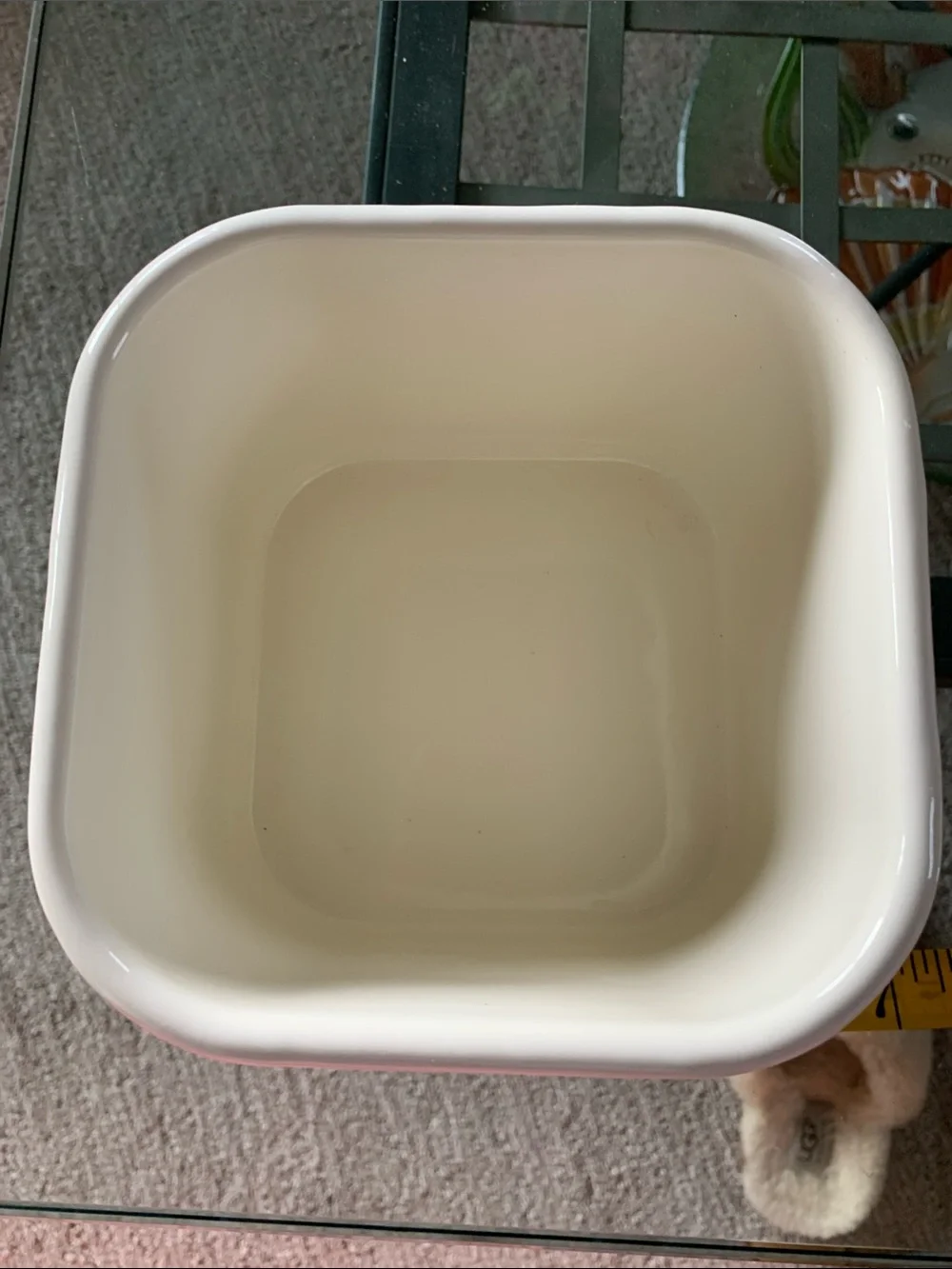 MacKenzie-Childs Courtly Check enamel squarage storage container 5x5